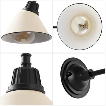 Croydon 9.63"  Farmhouse Industrial Indoor/Outdoor Iron LED Gooseneck Arm Outdoor Sconce